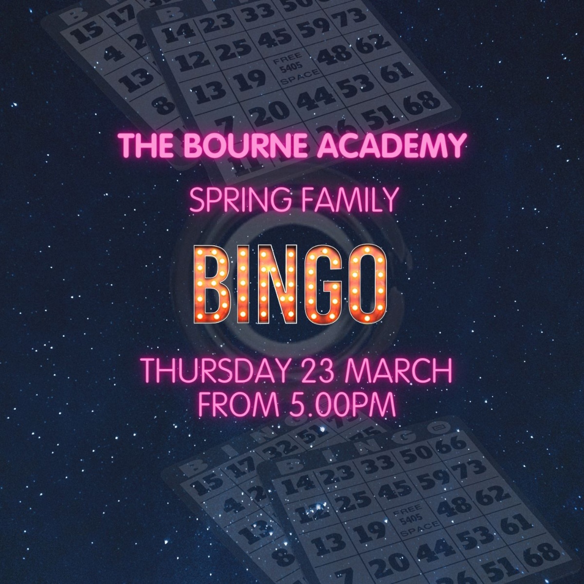The Bourne Academy PVT Spring Family Bingo